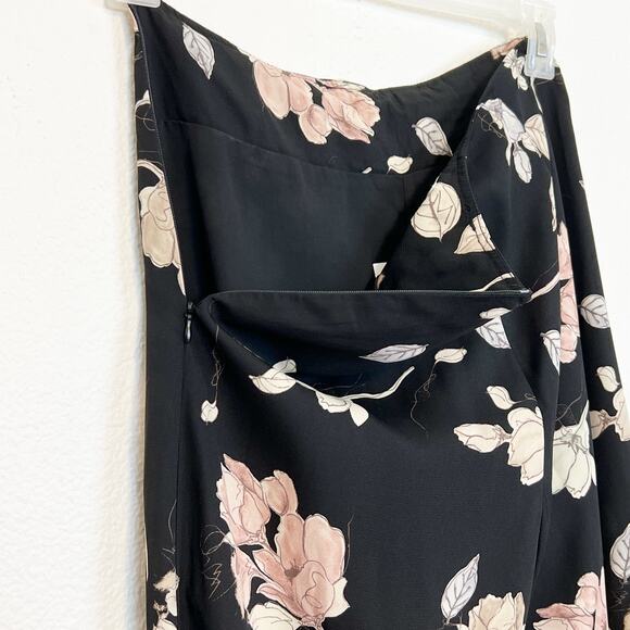 NWT Lost + Wander Mojo Floral Wide Leg Pants Black Pink Small - Picture 7 of 10